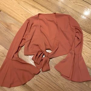 Bell sleeve crop top